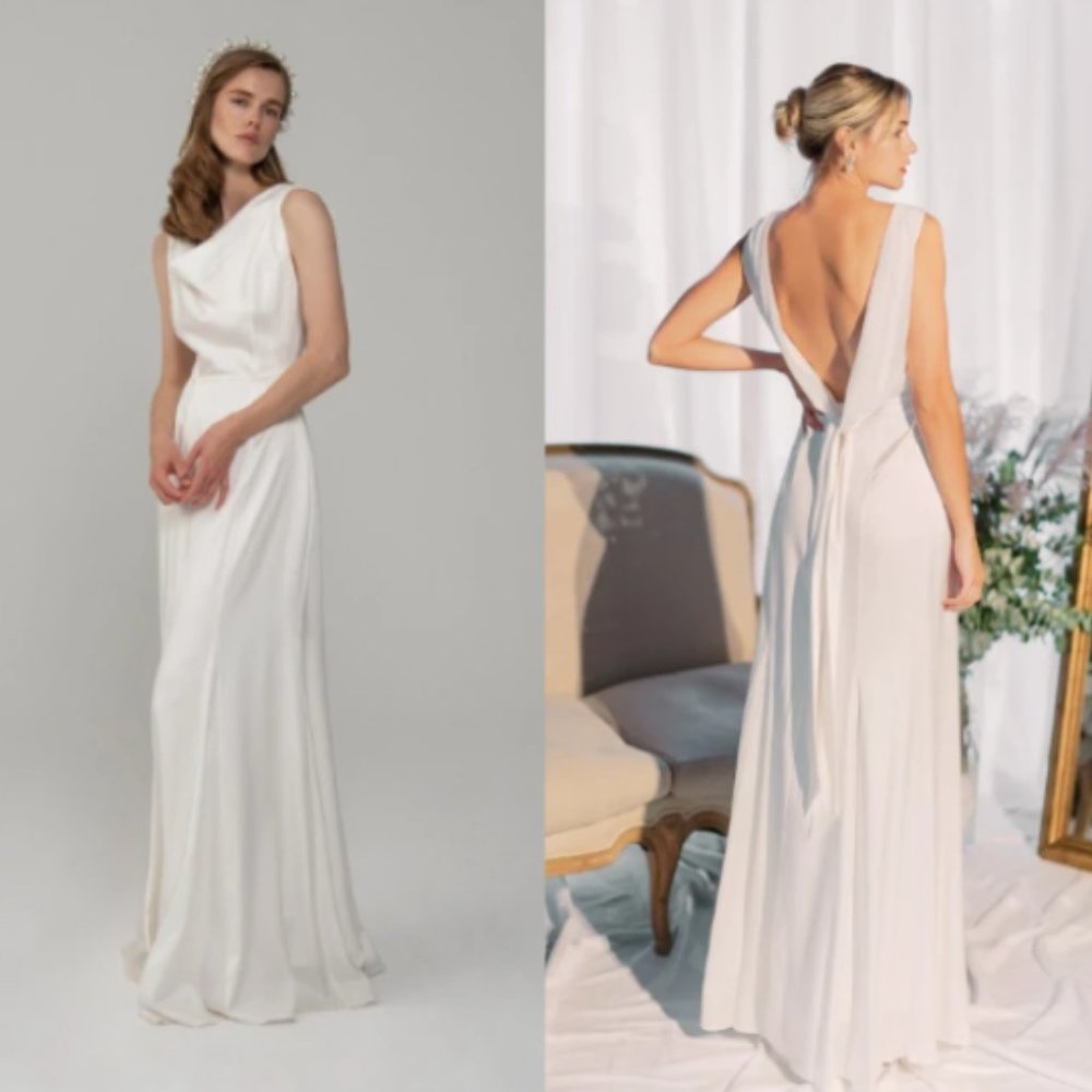 Wolf & Badger Mira Silk Wedding Dress by Rowley Hesselballe London